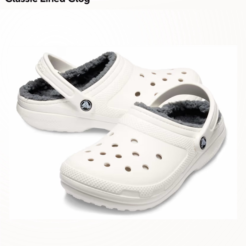CROCS White Lined Slippers